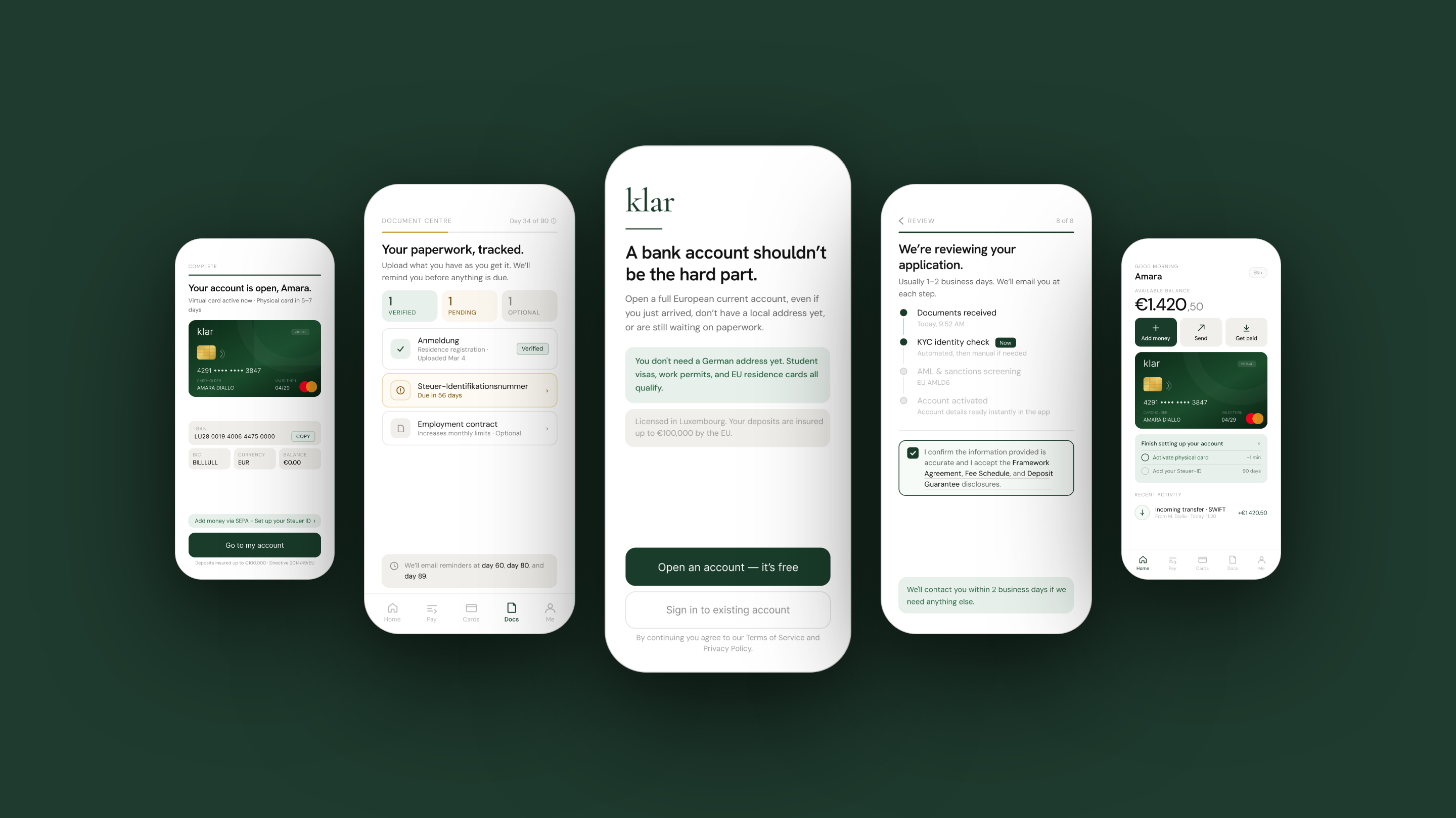 Klar banking app